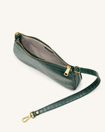 Sac Bandoulière Eva - Vert Foncé Effet Croco