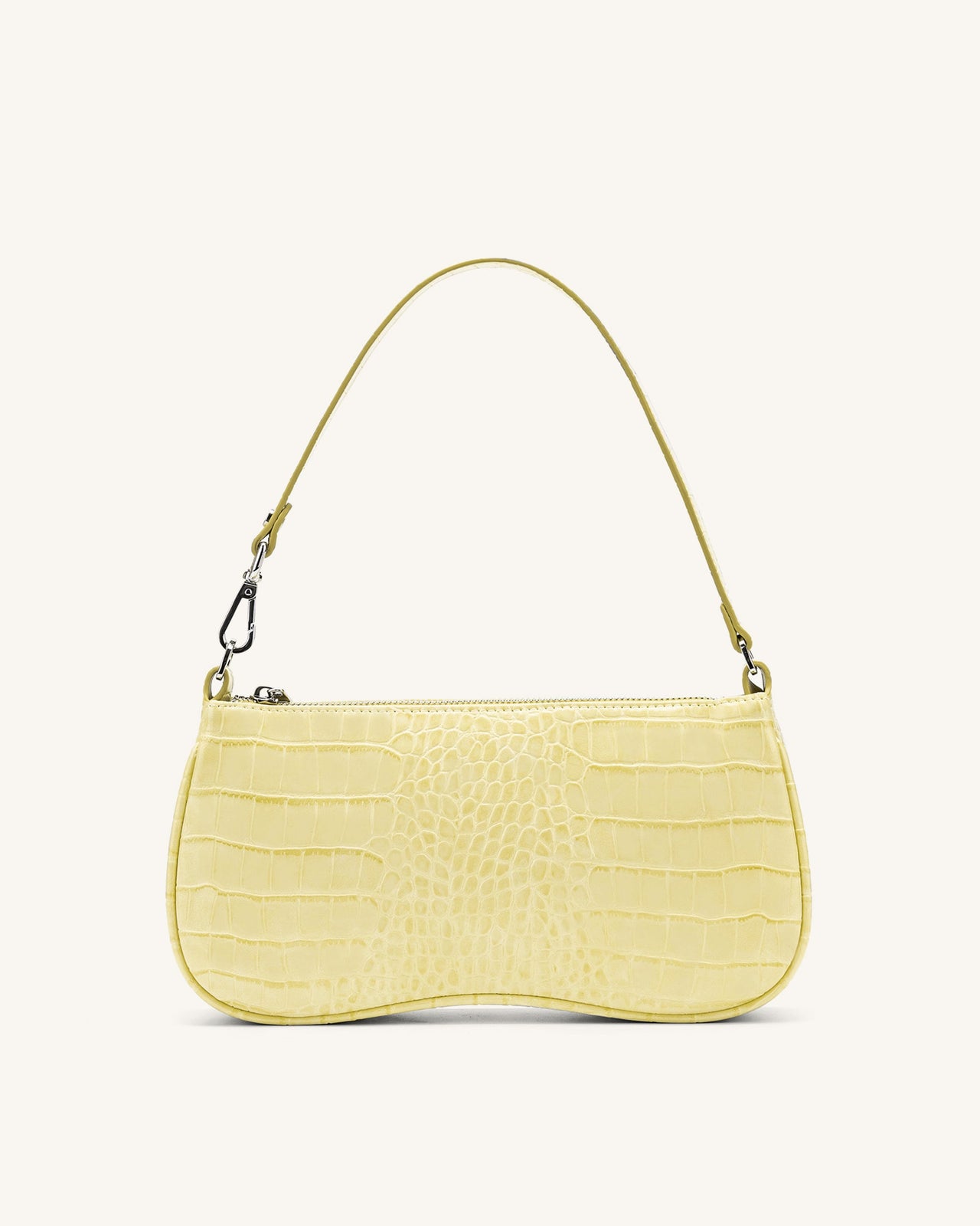 Sac Bandoulière Eva -Jaune Clair Effet Croco