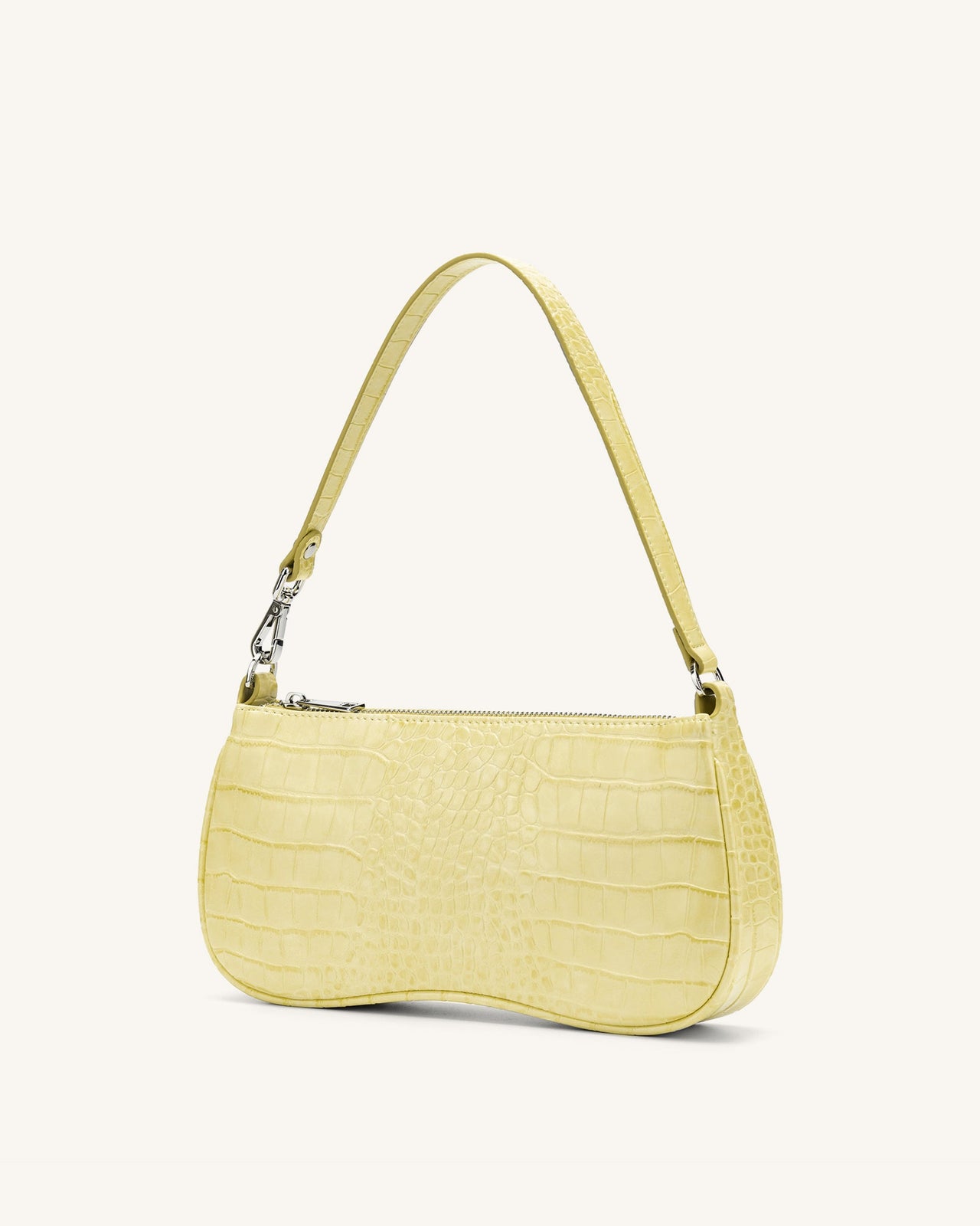 Sac Bandoulière Eva -Jaune Clair Effet Croco