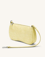 Sac Bandoulière Eva -Jaune Clair Effet Croco