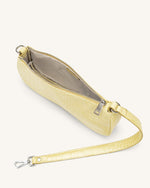 Sac Bandoulière Eva -Jaune Clair Effet Croco