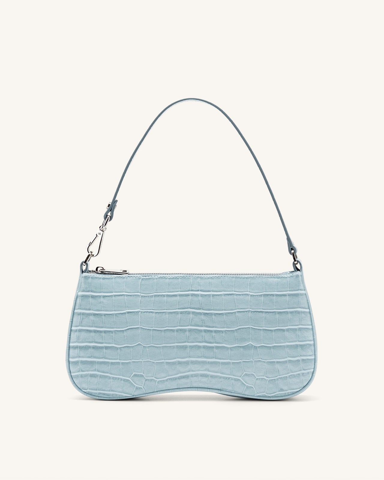 Sac Bandoulière Eva - Glace Bleu Effet Croco