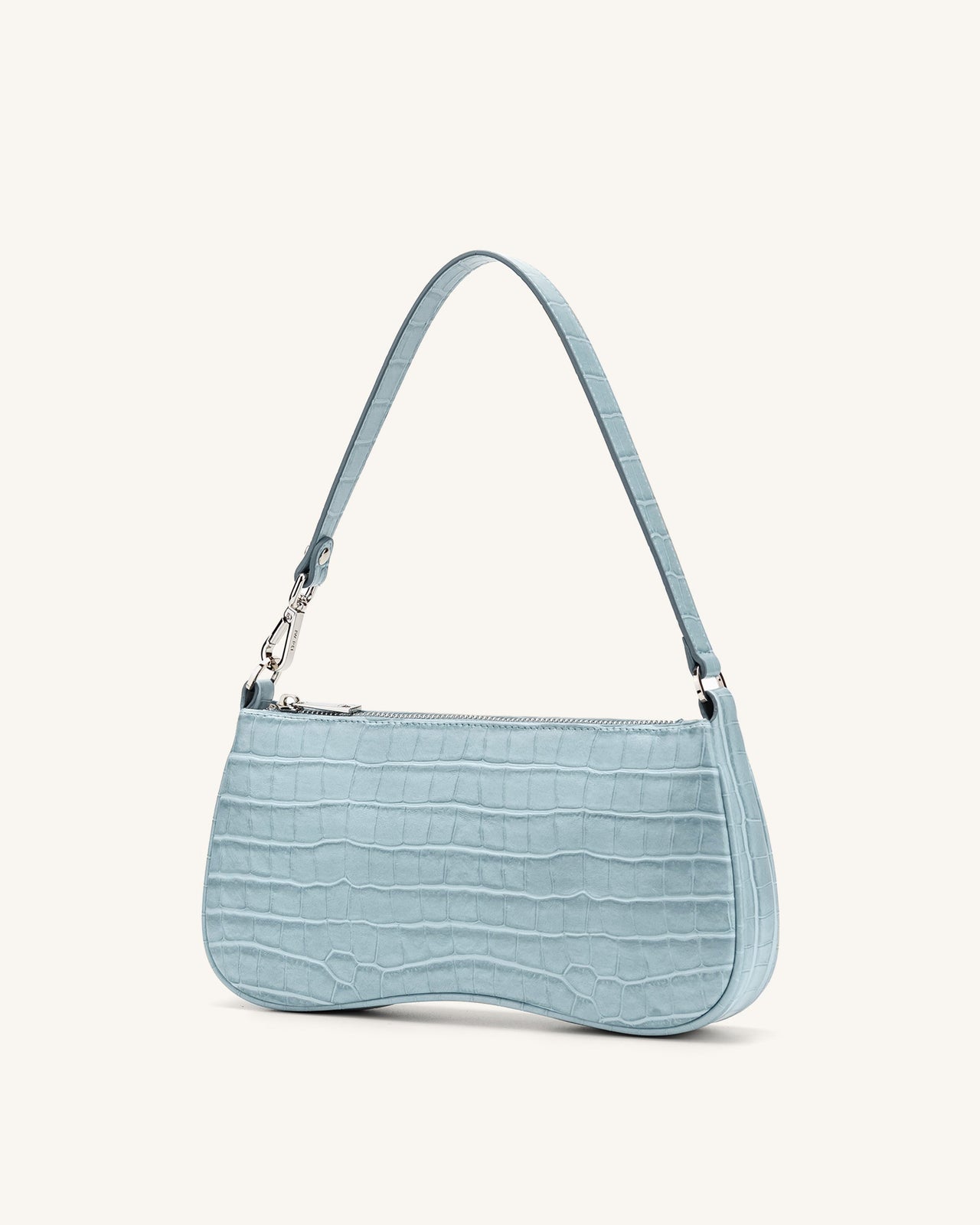 Sac Bandoulière Eva - Glace Bleu Effet Croco