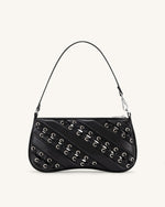 Sac à bandoulière Eva à lanières - Noir