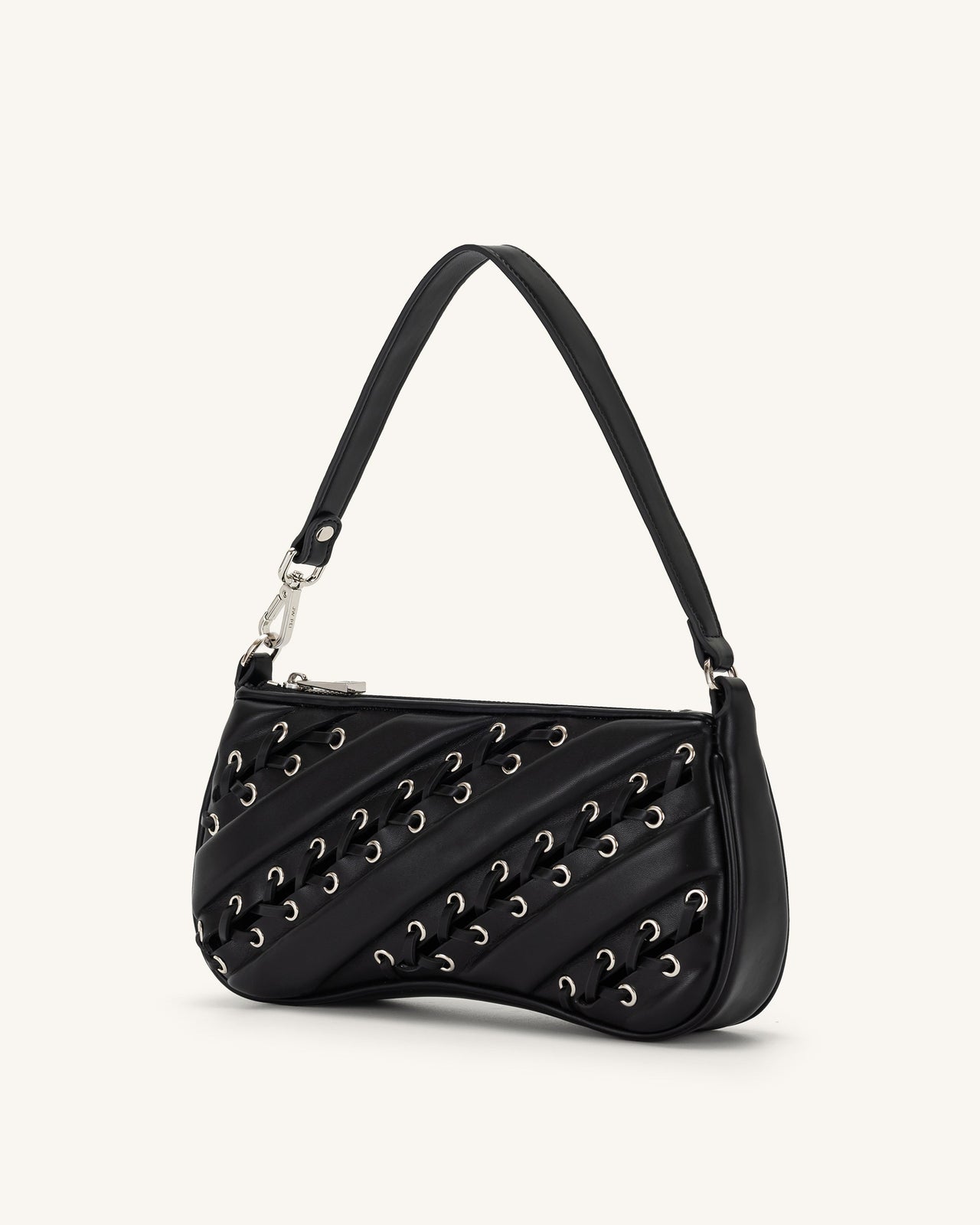 Sac à bandoulière Eva à lanières - Noir