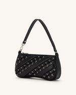 Sac à bandoulière Eva à lanières - Noir