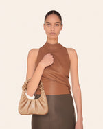 Sac à main hobo Gabbi plissé - Sucre canne