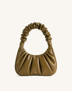 Sac à main hobo Gabbi à fronces - Olive foncé