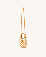 FEI Sac De Téléphone En Damier Dégradé - Orange