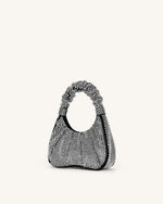Sac à main Gabbi en cristal artificiel à rabat moyen - Noir