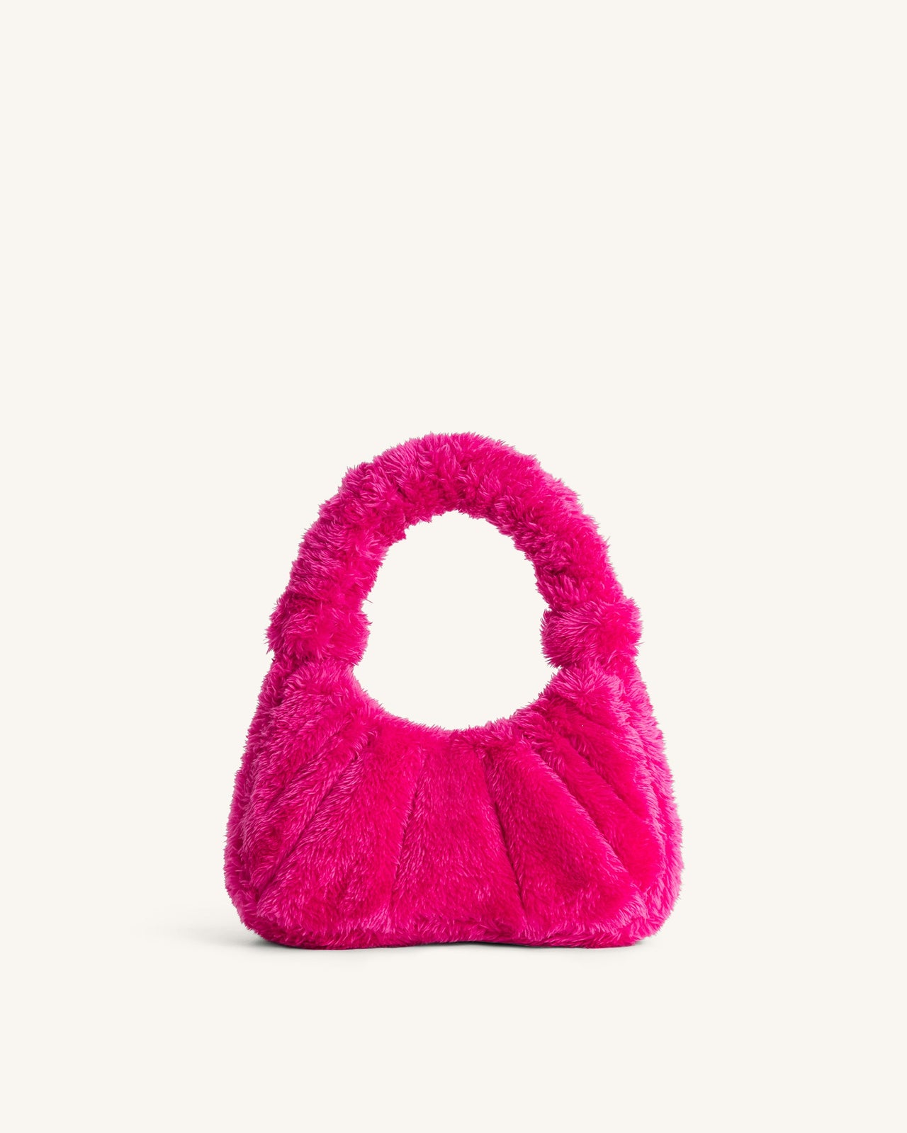 Sac à main hobo moyen en fausse fourrure Gabbi - Rose Fandango