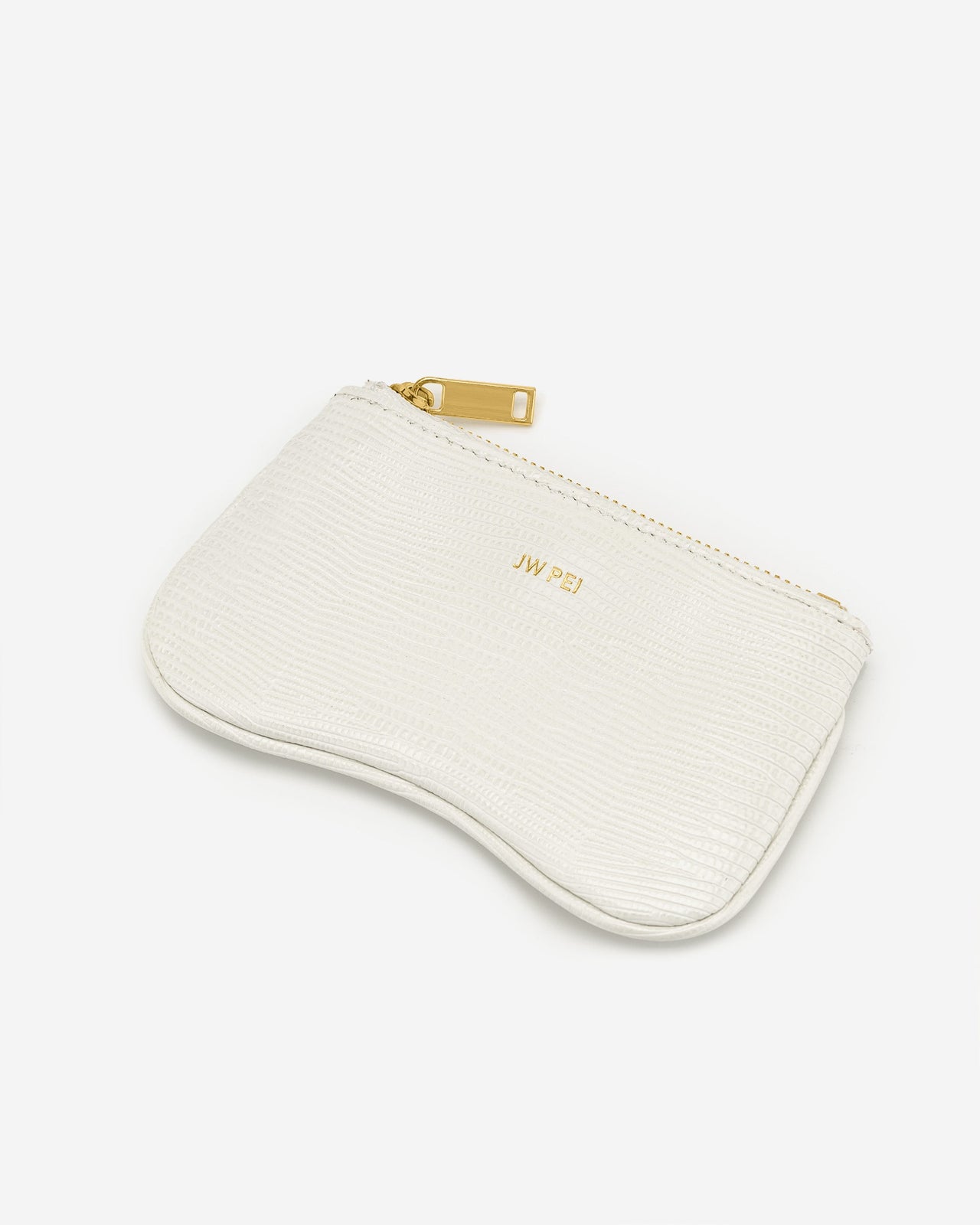 Eva porte-monnaie - Blanc Effet Lézard