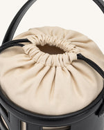Sac à seau en cuir FEI à découpes - Noir