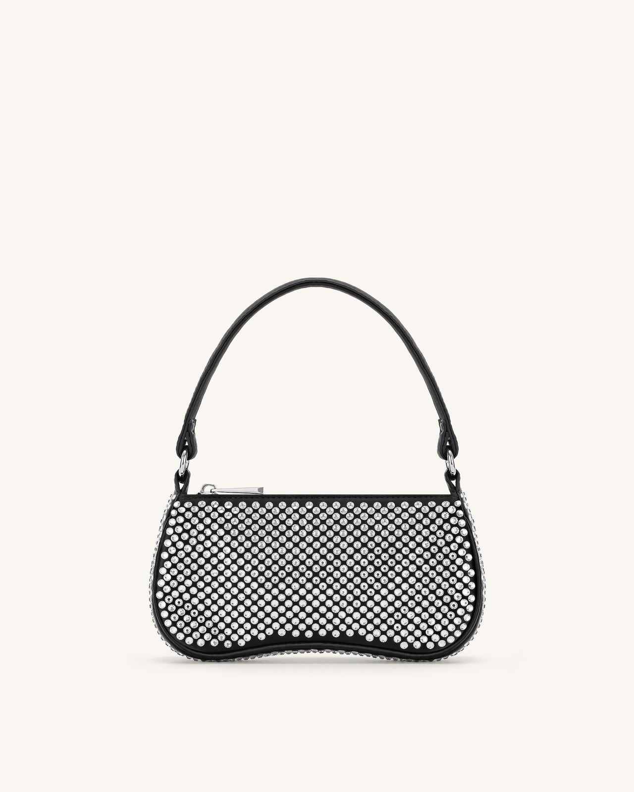 Sac à bandoulière Eva en cristal artificiel - Noir