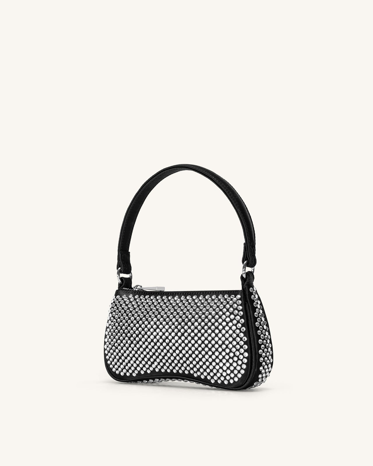 Sac à bandoulière Eva en cristal artificiel - Noir