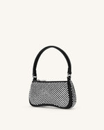 Sac à bandoulière Eva en cristal artificiel - Noir