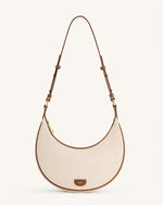 Sac à bandoulière moyen Carly - Toile marron