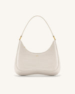 Sac Bandoulière Ruby - Beige Effet Croco