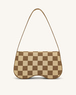 Sac à Bandoulière Tricoté Becci - Marron & Beige