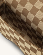 Sac à Bandoulière Tricoté Becci - Marron & Beige