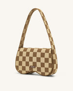 Sac à Bandoulière Tricoté Becci - Marron & Beige