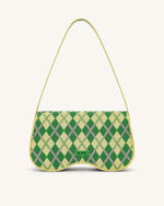 Sac à Bandoulière Tricoté Becci - Jaune Clair & Vert & Rose