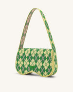 Sac à Bandoulière Tricoté Becci - Jaune Clair & Vert & Rose