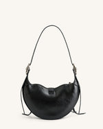 Le sac à bandoulière écrasé Tessa - Noir