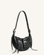 Le sac à bandoulière écrasé Tessa - Noir