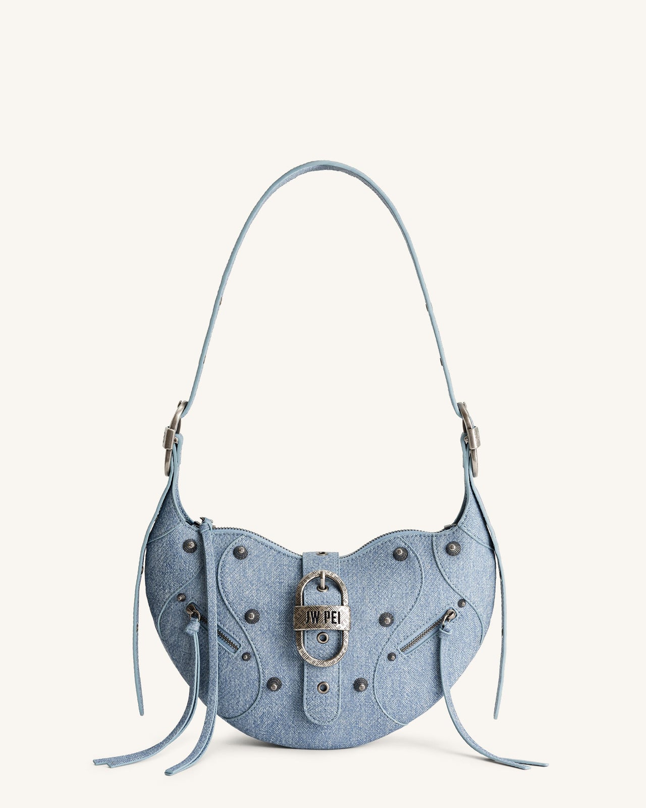 Sac à bandoulière en Denim Gaufré Tessa - Bleu