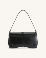 Le sac à bandoulière écrasé Sia - Noir