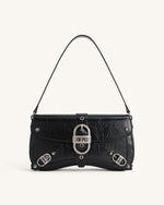 Le sac à bandoulière écrasé Sia - Noir