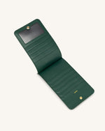 Sac pour téléphone Quinn - Vert Foncé Effet Croco