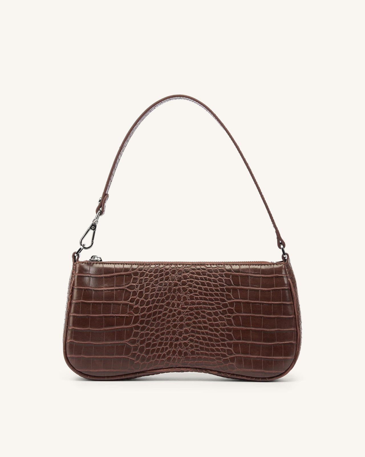 Sac Bandoulière Eva - Marron Effet Croco