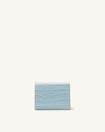 Petit Portefeuille Stella - Glace Bleu Effet Croco