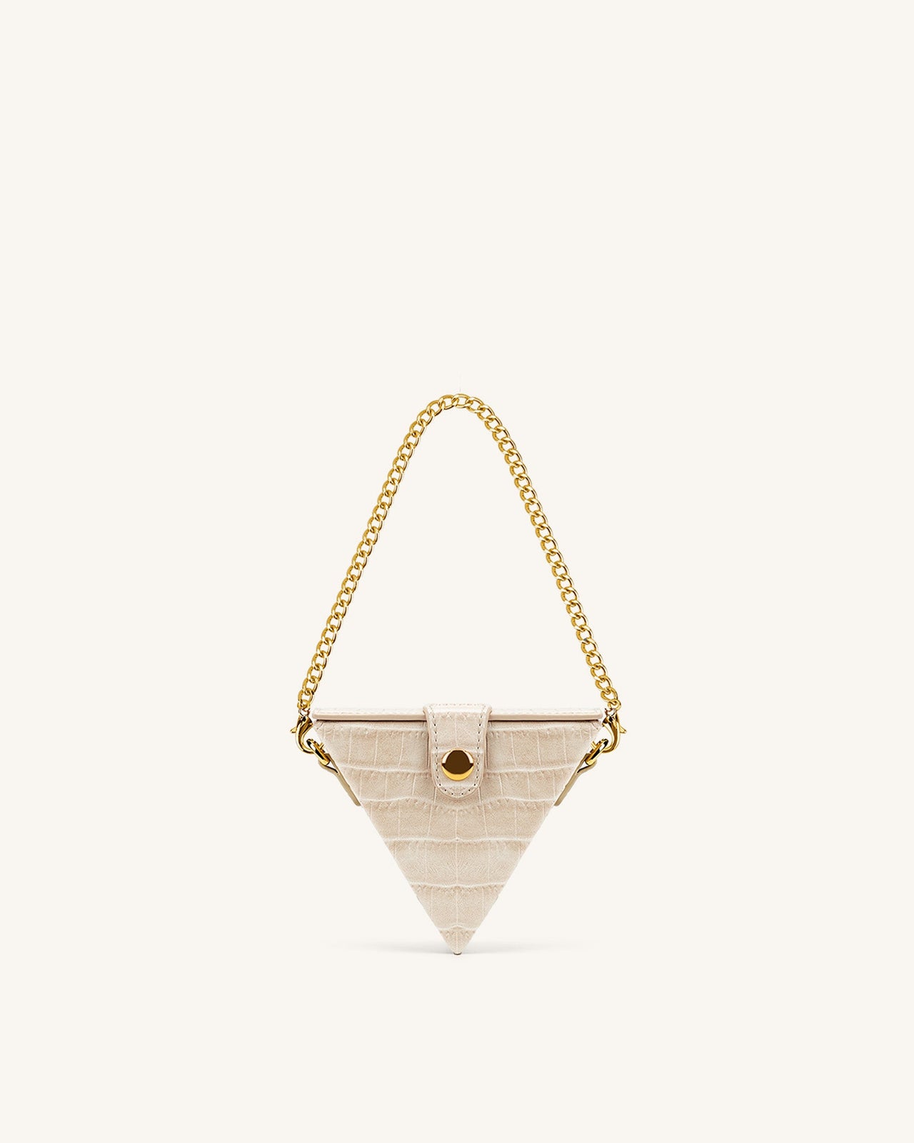 Triangle Mini Sac Boite  - Beige