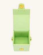 Square Mini Sac Boite - Vert Citron Effet Lézard