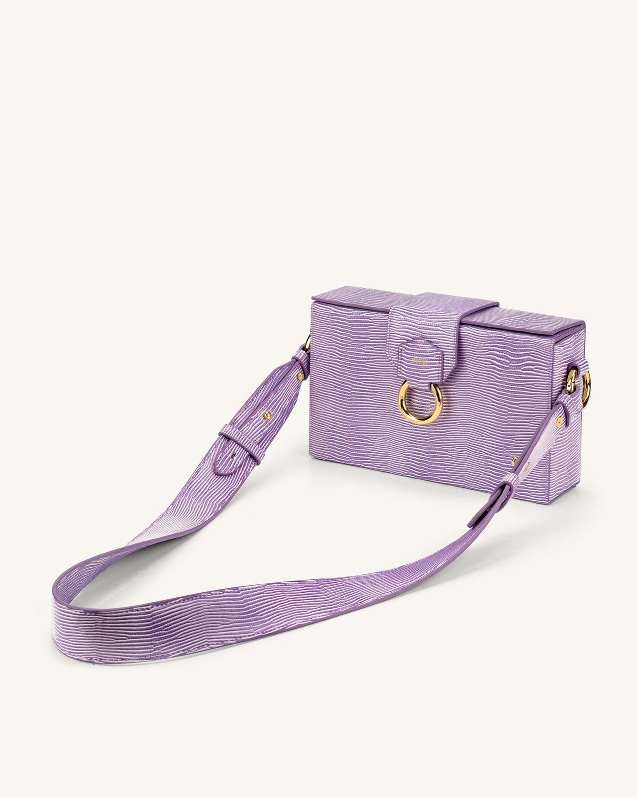 Grace Sac Boîte - Lilas  Effet Lézard