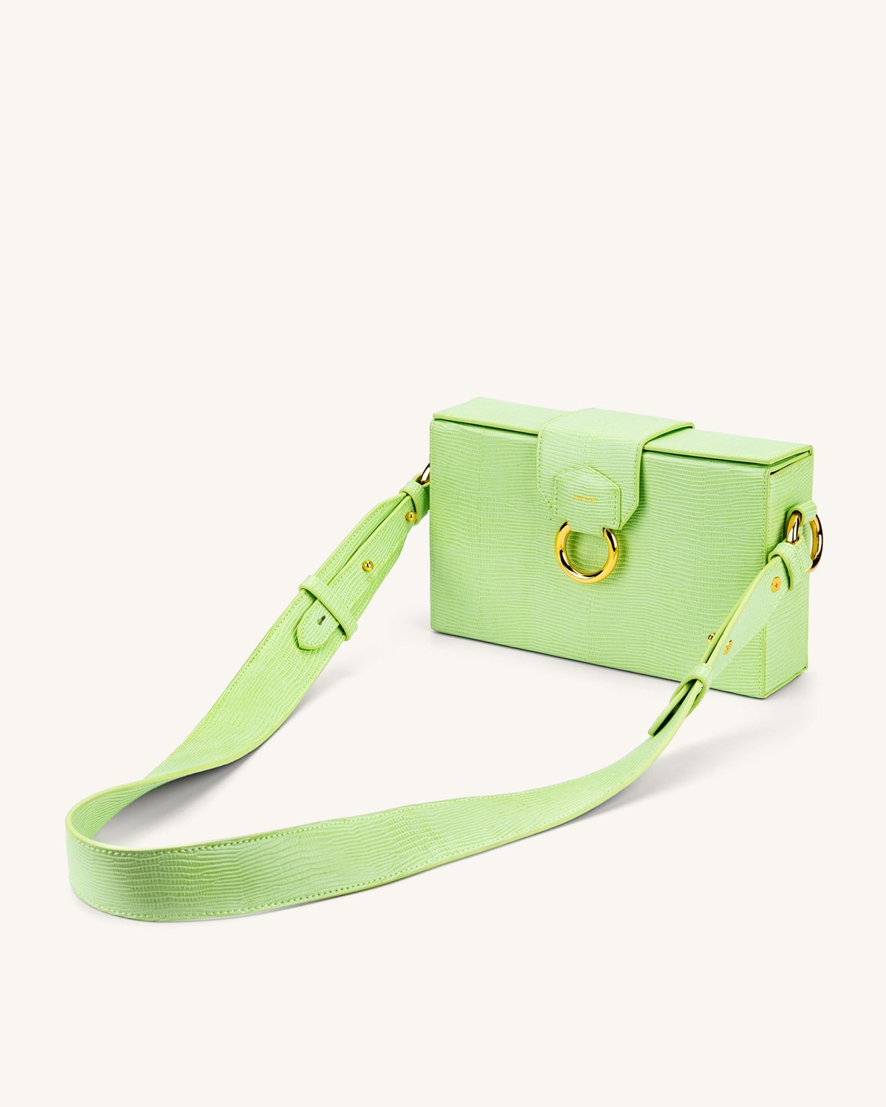 Grace Sac Boîte - Citron Vert  Effet Lézard