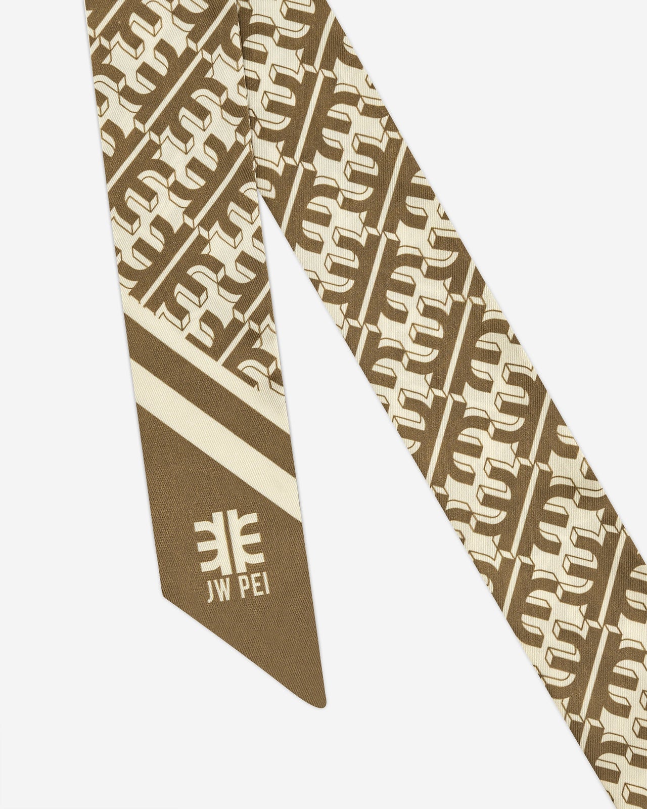 Écharpe FEI En Fausse Soie Croisée - Marron