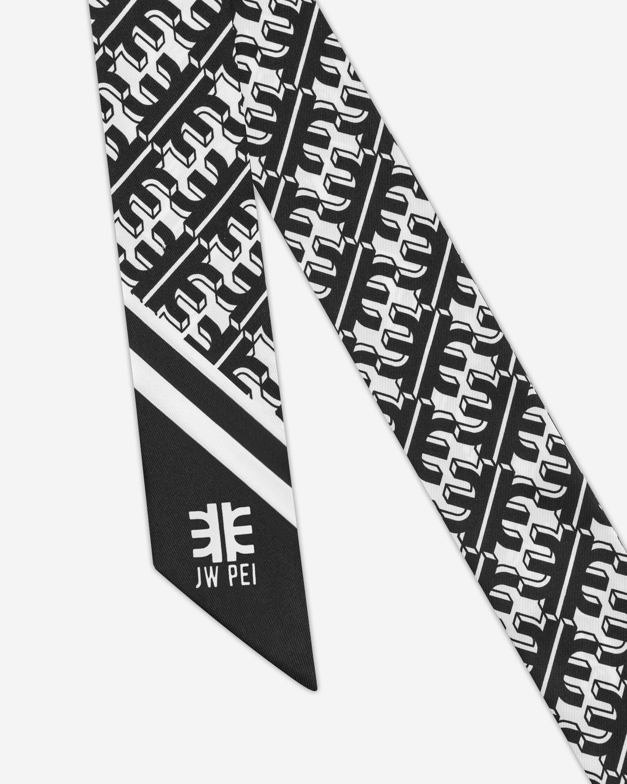 Écharpe FEI En Fausse Soie Croisée - Noir