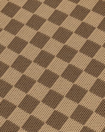 Sac Fourre-Tout en Maille à Damier Shea - Marron