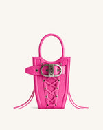 Le sac pour téléphone à bandoulière écrasé FEI - Rose vif