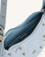 Sac à bandoulière en Denim Gaufré Tessa - Bleu