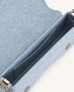 Sac à bandoulière Joy en denim embossé - Bleu