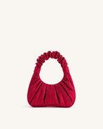 Sac à bandoulière moyen en cristal artificiel Gabbi - Rouge