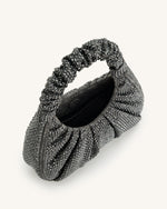 Sac à main hobo moyen à cristaux artificiels Gabbi - Anthracite