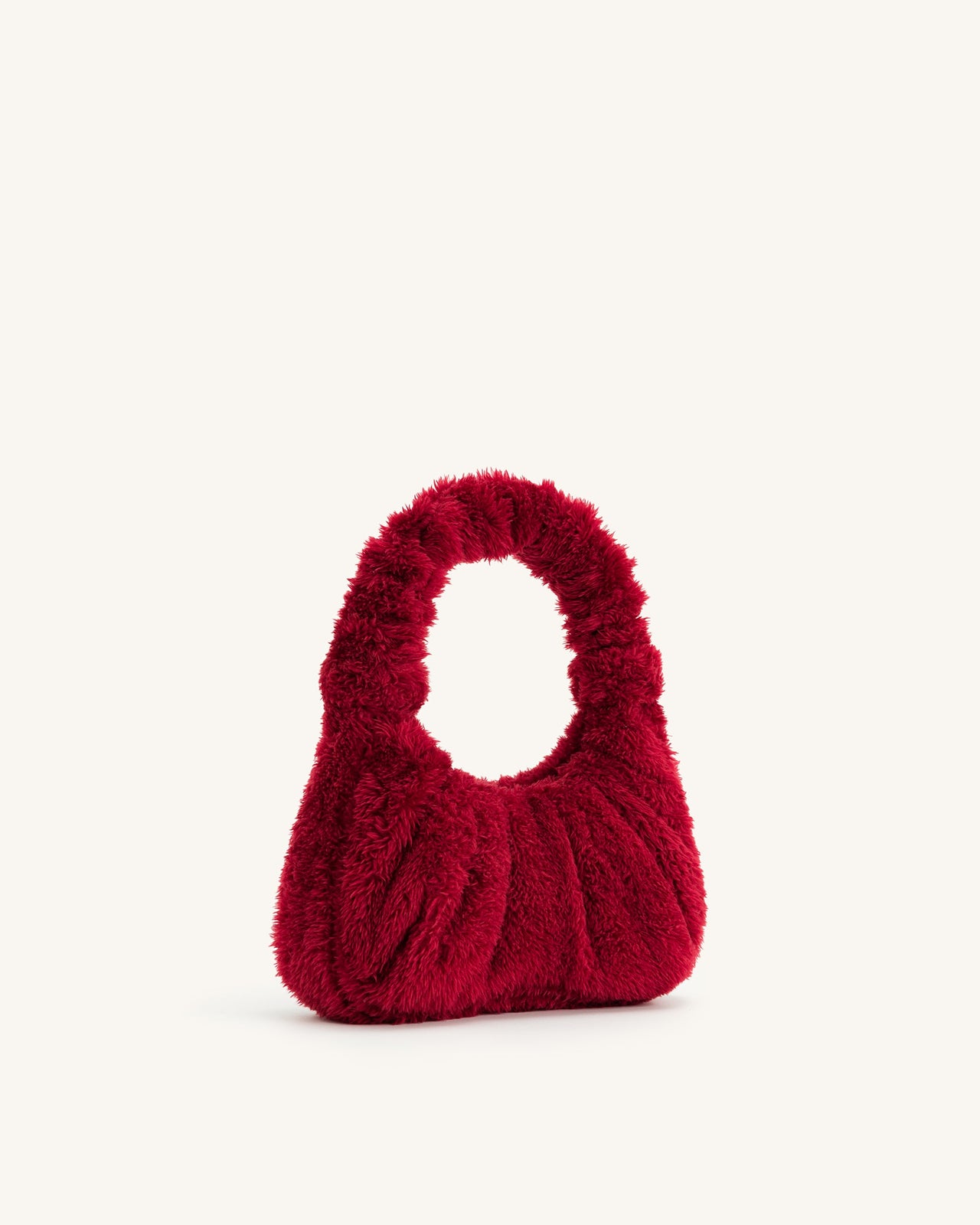 Sac à main Hobo moyen à fausse fourrure Gabbi - Magenta