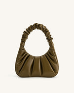 Sac à main hobo Gabbi à fronces - Olive foncé