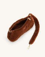 Sac à bandoulière Eva en fausse fourrure - Caramel